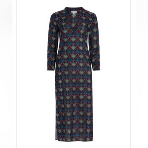 XS Livro Classic Kurta (Maxi Length) in Black Bouquet